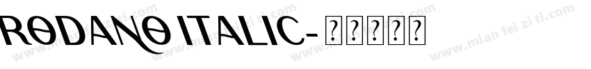 Rodano Italic字体转换